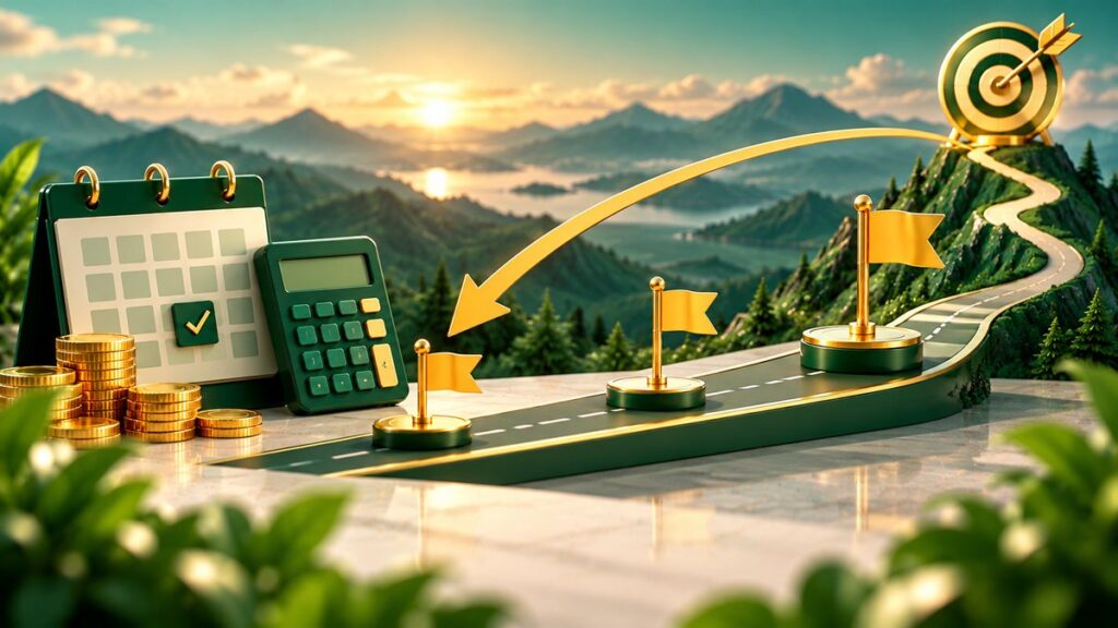 Setting Financial Goals: Short, Medium and Long Term - illustration